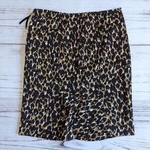 Ann Taylor Animal Print Trumpet Skirt sz 4P